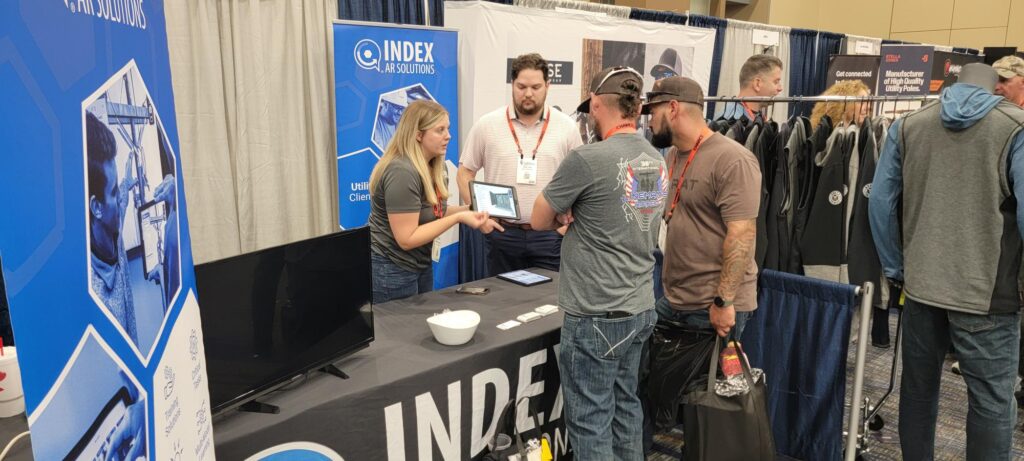 Index AR Solutions team showing Lineman's Rodeo attendees the training apps