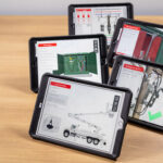 Tablets on table
